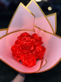 Signature Petit Eternal Bouquet – 7 Handmade Ribbon Roses
